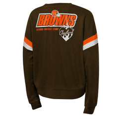 Cleveland Browns Girls Eternal Love Pullover Sweatshirt Brown