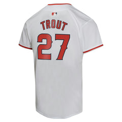 Mike Trout Los Angeles Angels Nike Youth Home Game Player Jersey - White - Nike Online