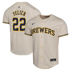 Christian Yelich Milwaukee Brewers Nike Youth Home Game Player Jersey - Cream - Nike Sale