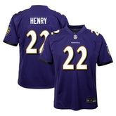 Nike Derrick Henry Baltimore Ravens Youth Game Jersey Purple
