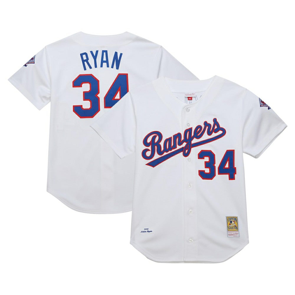 Nolan Ryan Texas Rangers Mitchell & Ness 1993 Cooperstown Collection Authentic Jersey - White - Mitchell & Ness Lifestyle