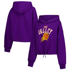 Phoenix Suns Women's 2024/25 City Edition Cropped Pullover Hoodie Purple | New Era US