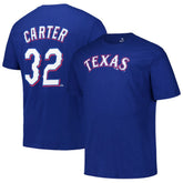 Evan Carter Texas Rangers Fanatics Big & Tall Name & Number T-Shirt - Royal - Fanatics Lifestyle
