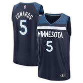 Anthony Edwards Minnesota Timberwolves Fast Break Replica Player Jersey Icon Edition Navy | Fanatics