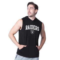 Las Vegas Raiders MSX by Michael Strahan Action Sleeveless Pullover Hoodie Black