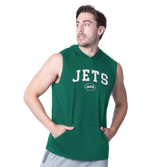 New York Jets MSX by Michael Strahan Action Sleeveless Pullover Hoodie Green