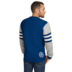 Indianapolis Colts Tommy Hilfiger Acrylic Crewneck Pullover Sweater Royal/Heather Gray
