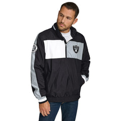 Las Vegas Raiders Tommy Hilfiger Gael Lightweight Half-Zip Hoodie Jacket Black
