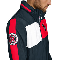 Houston Texans Tommy Hilfiger Gael Lightweight Half-Zip Pullover Hoodie Jacket Navy
