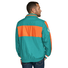 Miami Dolphins Tommy Hilfiger Gael Lightweight Half-Zip Hoodie Jacket Aqua
