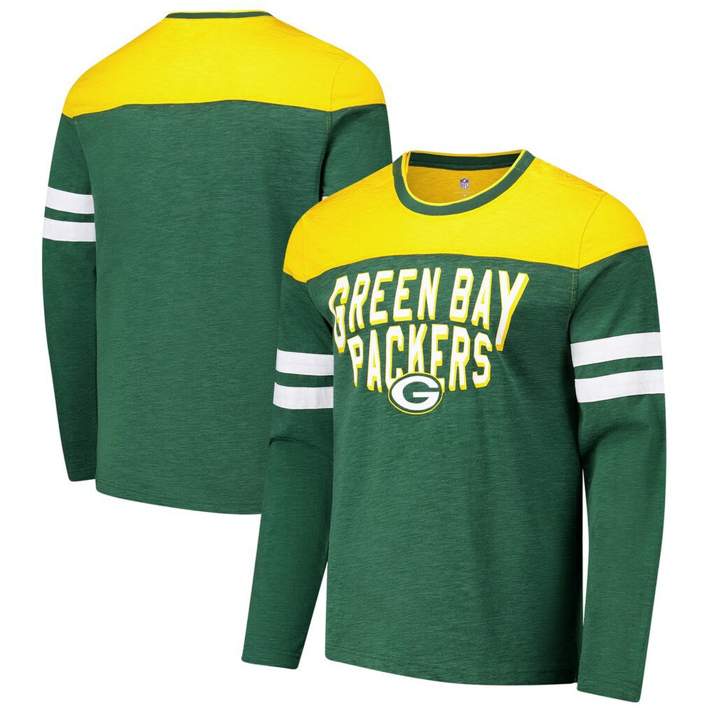 Green Bay Packers G-III Sports by Carl Banks Adaptive Hail Mary Long Sleeve T-Shirt Green/Gold