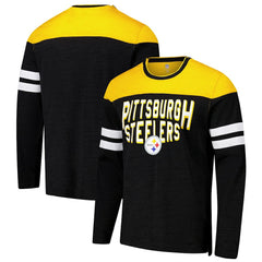Pittsburgh Steelers G-III Sports by Carl Banks Adaptive Hail Mary Long Sleeve T-Shirt Black/Gold
