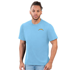 Los Angeles Chargers Margaritaville Flip Flop T-Shirt Light Blue