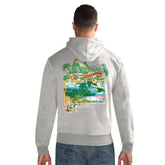San Francisco 49ers Margaritaville Time Flies Garment Dyed Pullover Hoodie Gray