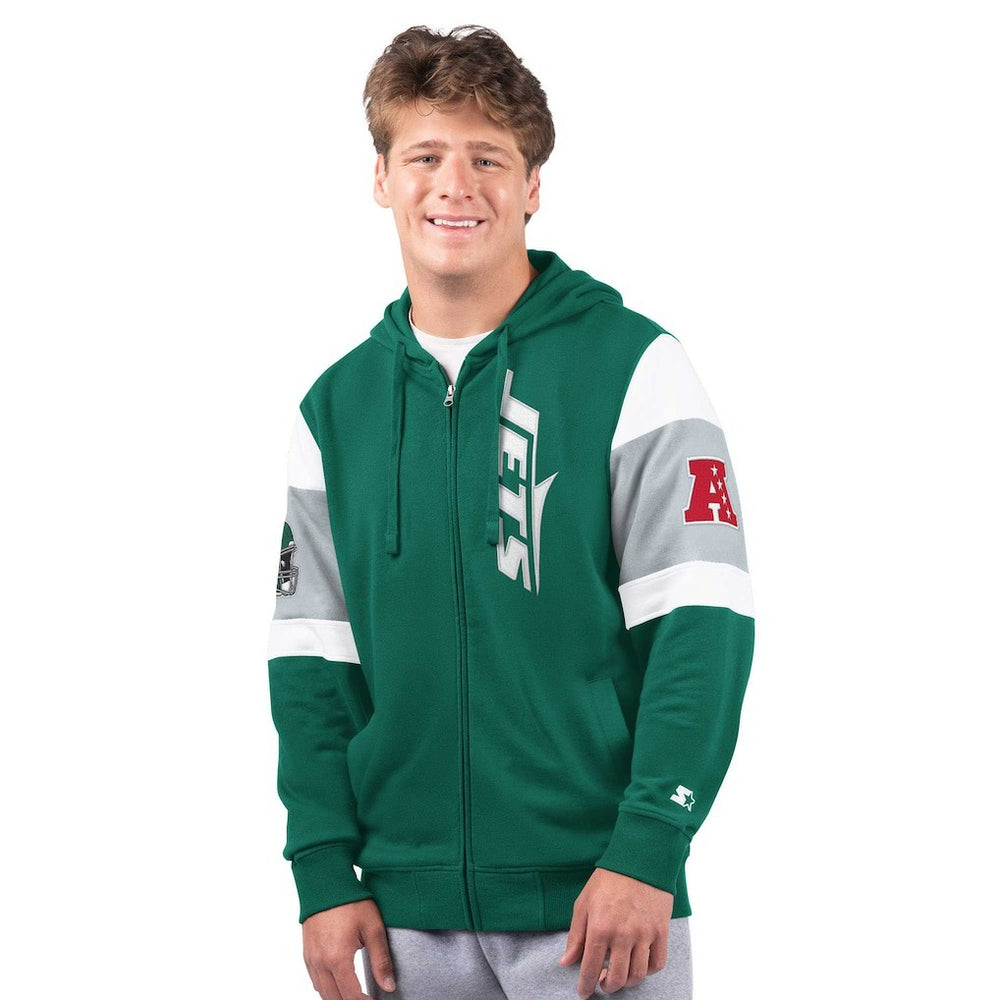 New York Jets Starter Extreme Full-Zip Hoodie Green