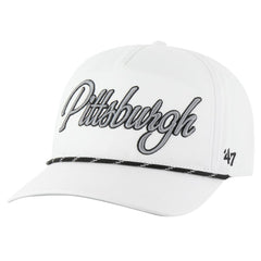 Pittsburgh Pirates '47 Overhand Speckle Hitch Rope Adjustable Hat - White - 47 brand Discount