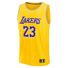 LeBron James Los Angeles Lakers Fast Break Replica Jersey Icon Edition Gold | Fanatics discount