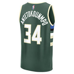 Giannis Antetokounmpo Milwaukee Bucks Fast Break Replica Player Jersey Icon Edition Hunter Green | Fanatics Near Me