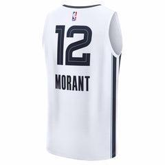 Ja Morant Memphis Grizzlies Fast Break Replica Player Jersey Association Edition White | Fanatics online