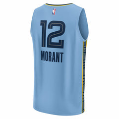 Ja Morant Memphis Grizzlies Fast Break Replica Player Jersey Statement Edition Light Blue | Fanatics Lifestyle