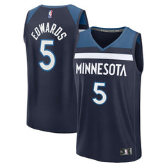 Anthony Edwards Minnesota Timberwolves Fast Break Replica Player Jersey Icon Edition Navy | Fanatics outlet