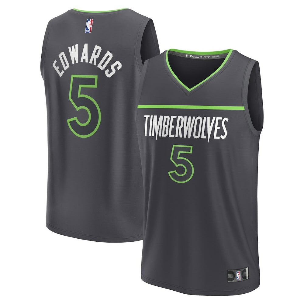 Anthony Edwards Minnesota Timberwolves Fast Break Replica Player Jersey Statement Edition Anthracite | Fanatics outlet