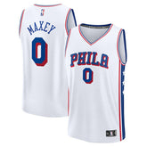 Tyrese Maxey Philadelphia 76ers Fast Break Replica Player Jersey Association Edition White | Fanatics for sale