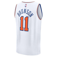 Jalen Brunson New York Knicks Fast Break Replica Player Jersey Association Edition White | Fanatics US