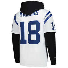 Mitchell & Ness Peyton Manning Indianapolis Colts Player Name & Number Hoodie Legacy Jersey White