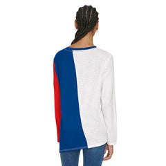 Philadelphia 76ers Tommy Jeans Women's Amelia Color Blocked Long Sleeve T-Shirt White/Royal