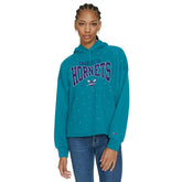 Charlotte Hornets Tommy Jeans Women's Stella Cropped Pullover Hoodie Teal