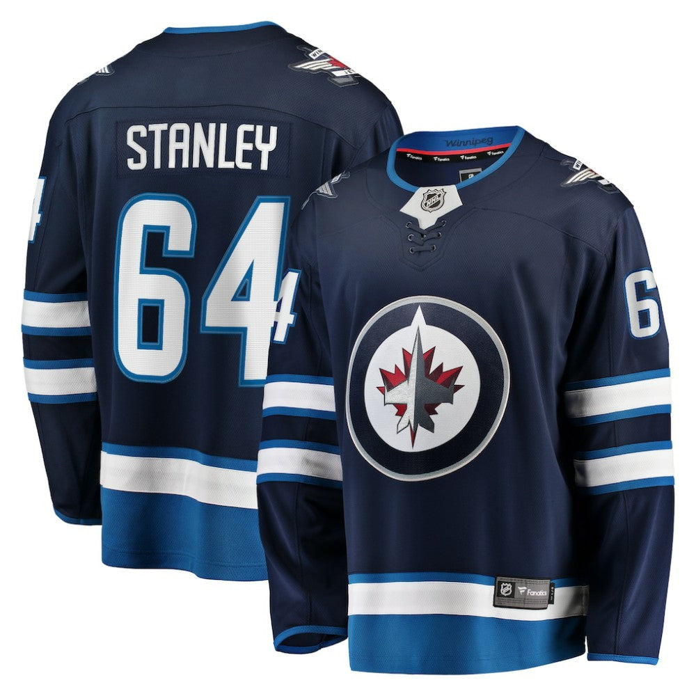 Logan Stanley Winnipeg Jets Fanatics Home Premier Breakaway Player Jersey - Navy - NHL 201452159