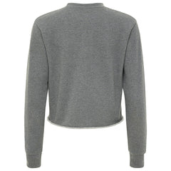 Boston Celtics Sportiqe Women's Varsity Collection Kacey Cropped Pullover Sweatshirt Heather Gray