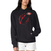 San Francisco 49ers G-III 4Her by Carl Banks Women's Football Logo Fleece Tri-Blend Pullover Hoodie Black
