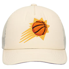 Phoenix Suns Trucker Adjustable Hat Cream | Mitchell & Ness for sale