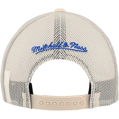 Philadelphia 76ers Trucker Adjustable Hat Cream | Mitchell & Ness US