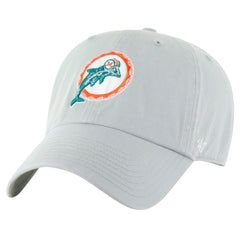 47 brand Miami Dolphins '47 Team Clean Up Adjustable Hat Gray