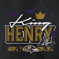 Derrick Henry Baltimore Ravens King Henry's Crown T-Shirt Black
