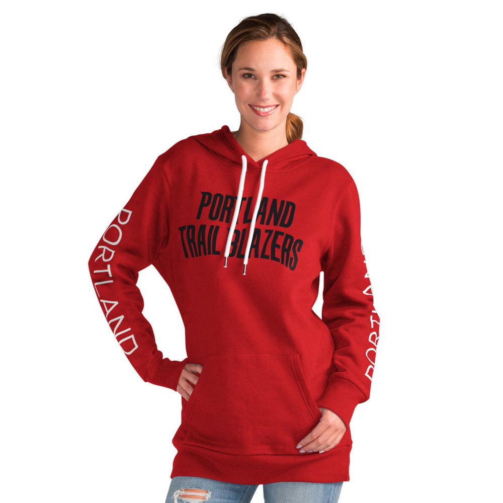 Portland Trail Blazers G-III 4Her by Carl Banks Women's Base Coach Pullover Hoodie Red