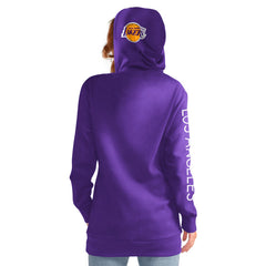 Los Angeles Lakers G-III 4Her by Carl Banks Women's Base Coach Pullover Hoodie Purple
