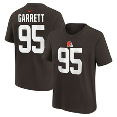 Nike Myles Garrett Cleveland Browns Youth Player Name & Number T-Shirt Brown