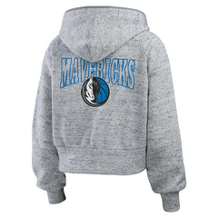 Dallas Mavericks WEAR by Erin Andrews Women's Speckled Radiator Full-Zip Hoodie Heather Gray
