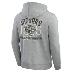 Fanatics Jacksonville Jaguars Darius Rucker Collection Vintage Stripe Full-Zip Hoodie Heather Gray