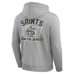 Fanatics New Orleans Saints Darius Rucker Collection Vintage Stripe Full-Zip Hoodie Heather Gray