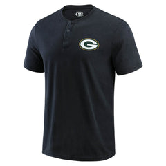 Fanatics Green Bay Packers Darius Rucker Collection Washed Henley T-Shirt Black