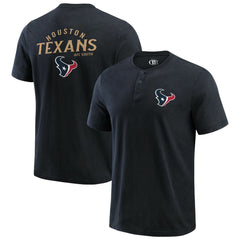 Fanatics Houston Texans Darius Rucker Collection Washed Henley T-Shirt Black