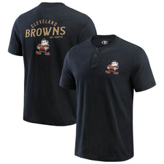 Fanatics Cleveland Browns Darius Rucker Collection Washed Henley T-Shirt Black