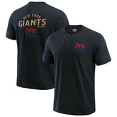 Fanatics New York Giants Darius Rucker Collection Washed Henley T-Shirt Black