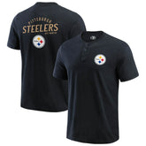Fanatics Pittsburgh Steelers Darius Rucker Collection Washed Henley T-Shirt Black