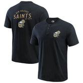 Fanatics New Orleans Saints Darius Rucker Collection Washed Henley T-Shirt Black